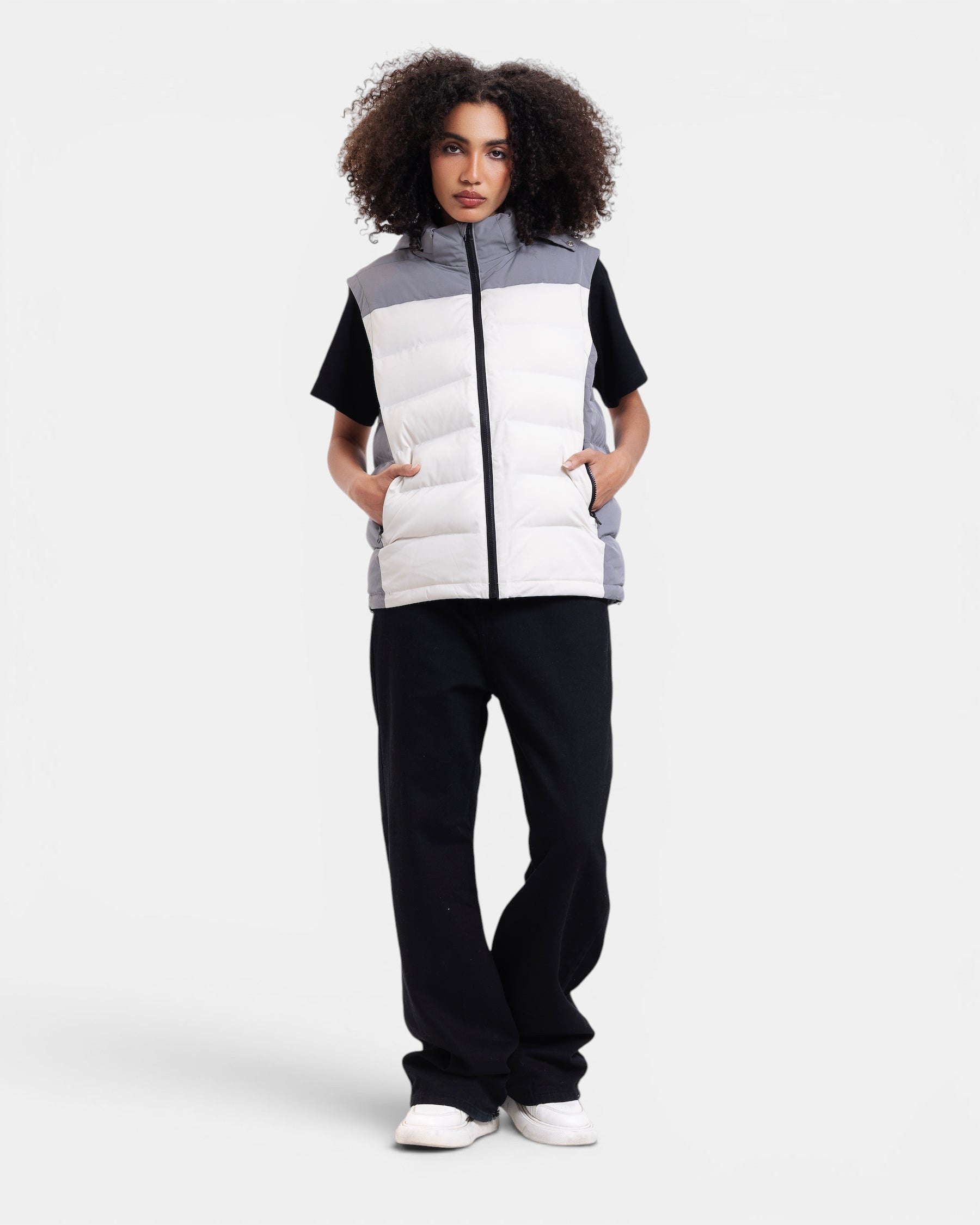 Padded Vest Jacket - relaxed cut