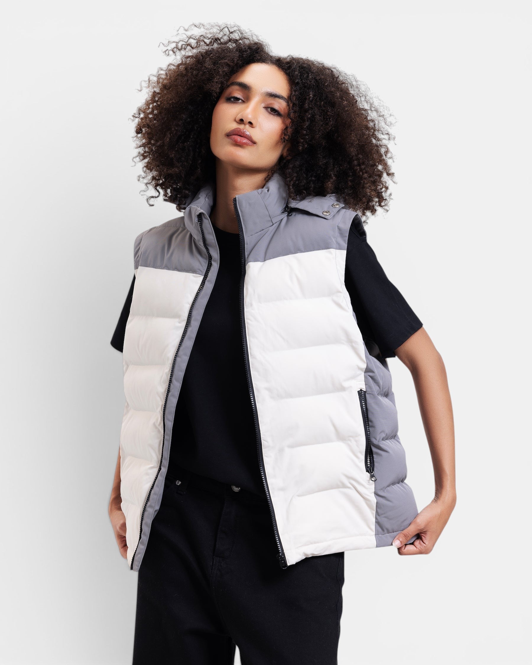 Padded Vest Jacket - relaxed cut
